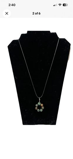 African turquoise beaded pendant 
