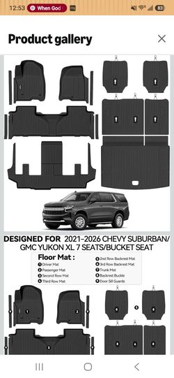Floor Mats For 2021/ 2026 Chexy Suburban/ Yukon