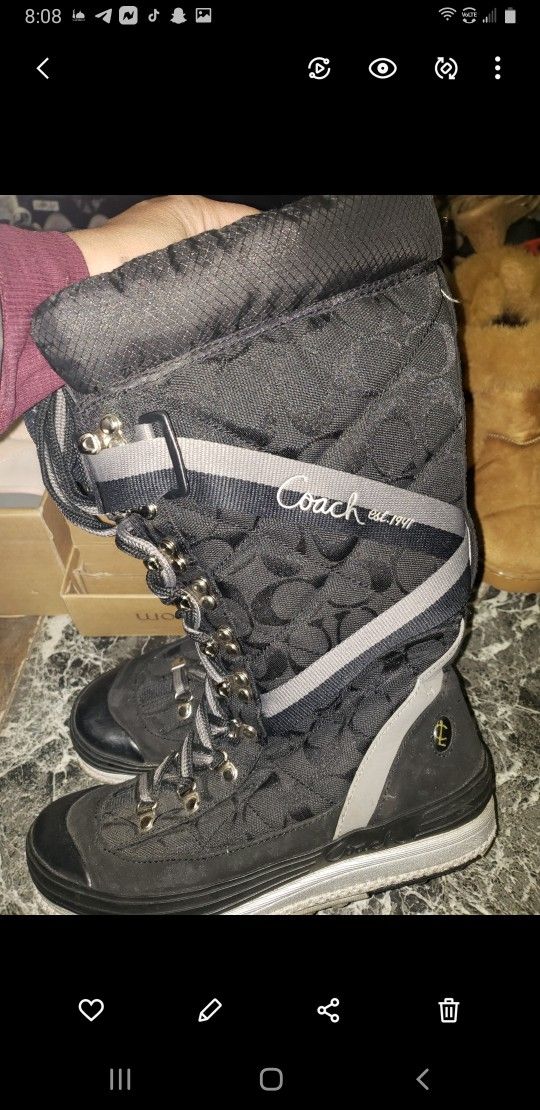Women's COACH SNOW BOOTS SIZE 6.5