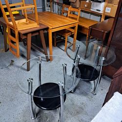 Glass End Tables, Round