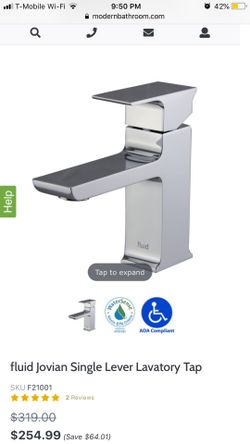 Fluid Jovian Single Lever Bath Faucet - Brushed Nickel