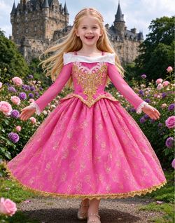 New child size 5/6 Aurora Princess Costume Dress