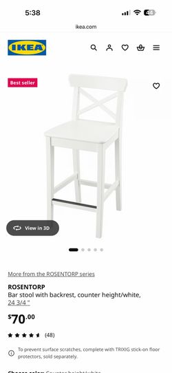 IKEA Barstools with Seat Cushions