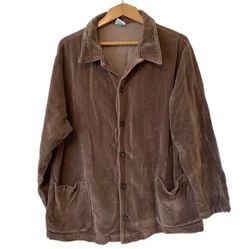Vintage Women's CP Shades 100% Cotton Tan Button Up Jacket Size Medium