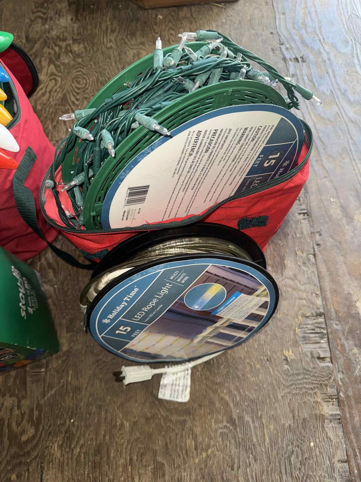 Holiday lights storage containers and reels *PLEASE READ DESCRIPTION*