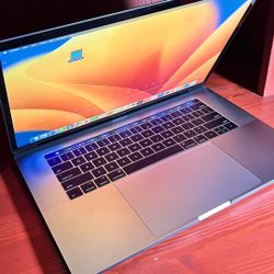 Apple MacBook Pro 15” Retina, Touch Bar, I7, 16GB RAM 512GB SSD macOS 13 Ventura $460