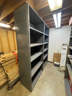Metal shelving racks