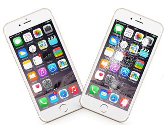 Cracked iPhone screen