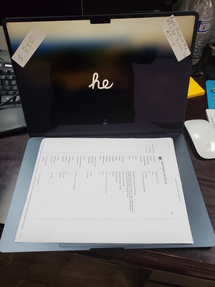 new MACBOOK AIR A3114 15IN 2024