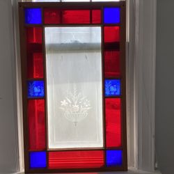 Antique Stained Glass Window From A Front Door