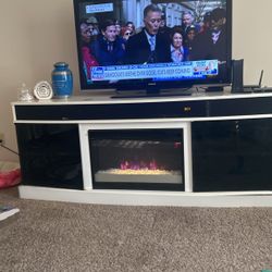Fireplace & Soundbar TV Stand