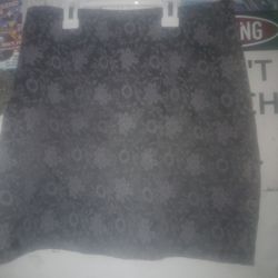 Black And Grey Lace Skirt