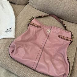 Vintage Pink COACH tote