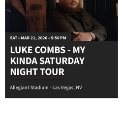 Luke Combs 2 concert tickets
