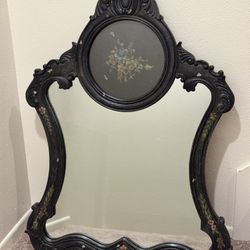 Maitland Smith Victorian,Gothic, Floral Wood Mirror  Baroque/ English 