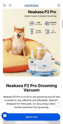 Pet grooming vacuum