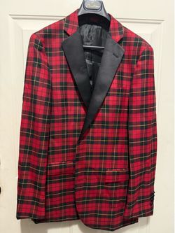 Red plaid Brooks Brothers Blaxer