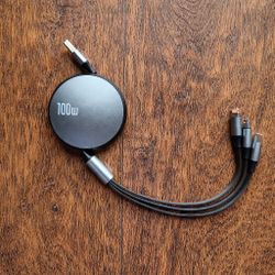 NEW 100W 3-in-1 Retractable 