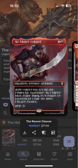 Magic The Gathering Hobbit Set Dwarven Language Reaver Cleaver