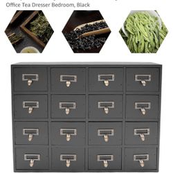 8 Apothecary Cabinets - Drawer Organizer - Library card catalog