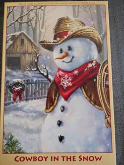 100pc "Cowboy in the Snow" Jugsaw Puzzle