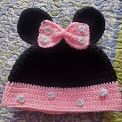 Minnie Mouse Gorro a Crochet ( Crochet Hat)