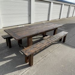 Dining Table And Benches