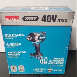 Makita New 1/2” Mid Impact Wrench 40v -4 Speeds Brushless 