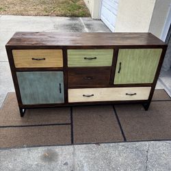 Dresser/cabinet tri color all wood 54”30”