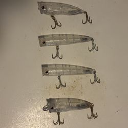 Set of 4 Clear Poppers