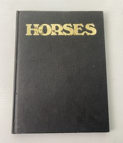 Vintage Hardcover Book Horses By Jane Burton 1978 Color Nature Library Crescent