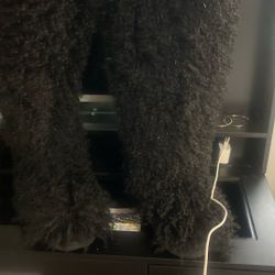 Tall Black Furry Boots Brand New Got Them For My Birthday And Never Wore Them From SHEIN 57 Bucks  