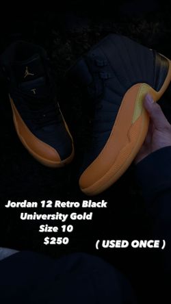 Jordan 12 Retro Black University Gold 