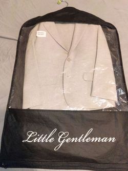 Little Gentleman Boys Suit in Garment Bag