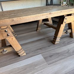 Crate & Barrel Rustic Wooden Living Room Table