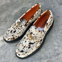 VINNY’S x SOULLAND $400 Spotted Pony Hair men’s Loafer Shoes