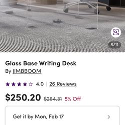 U shaped desk with white vinyl executive chair