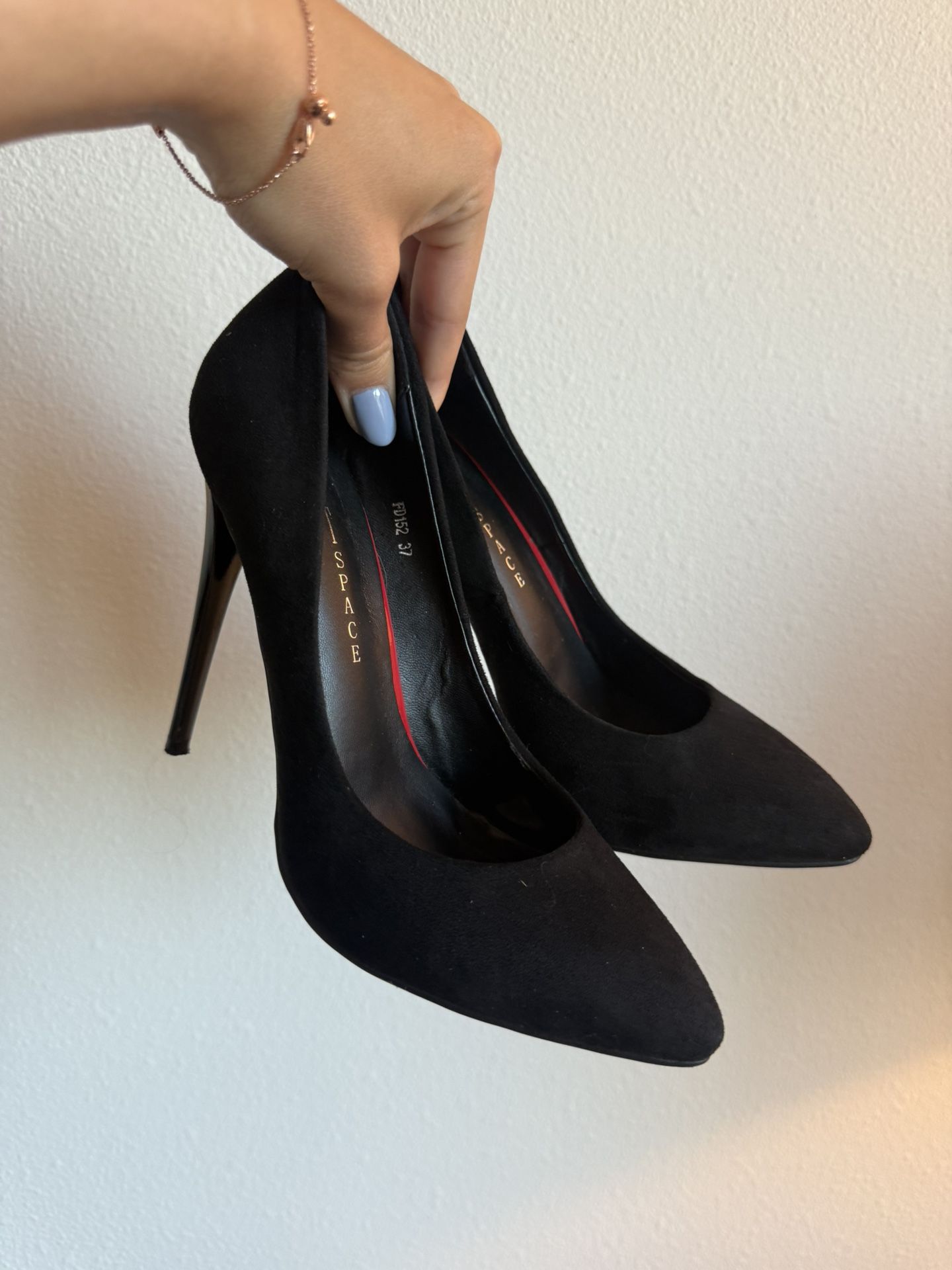Leather Black High Heels
