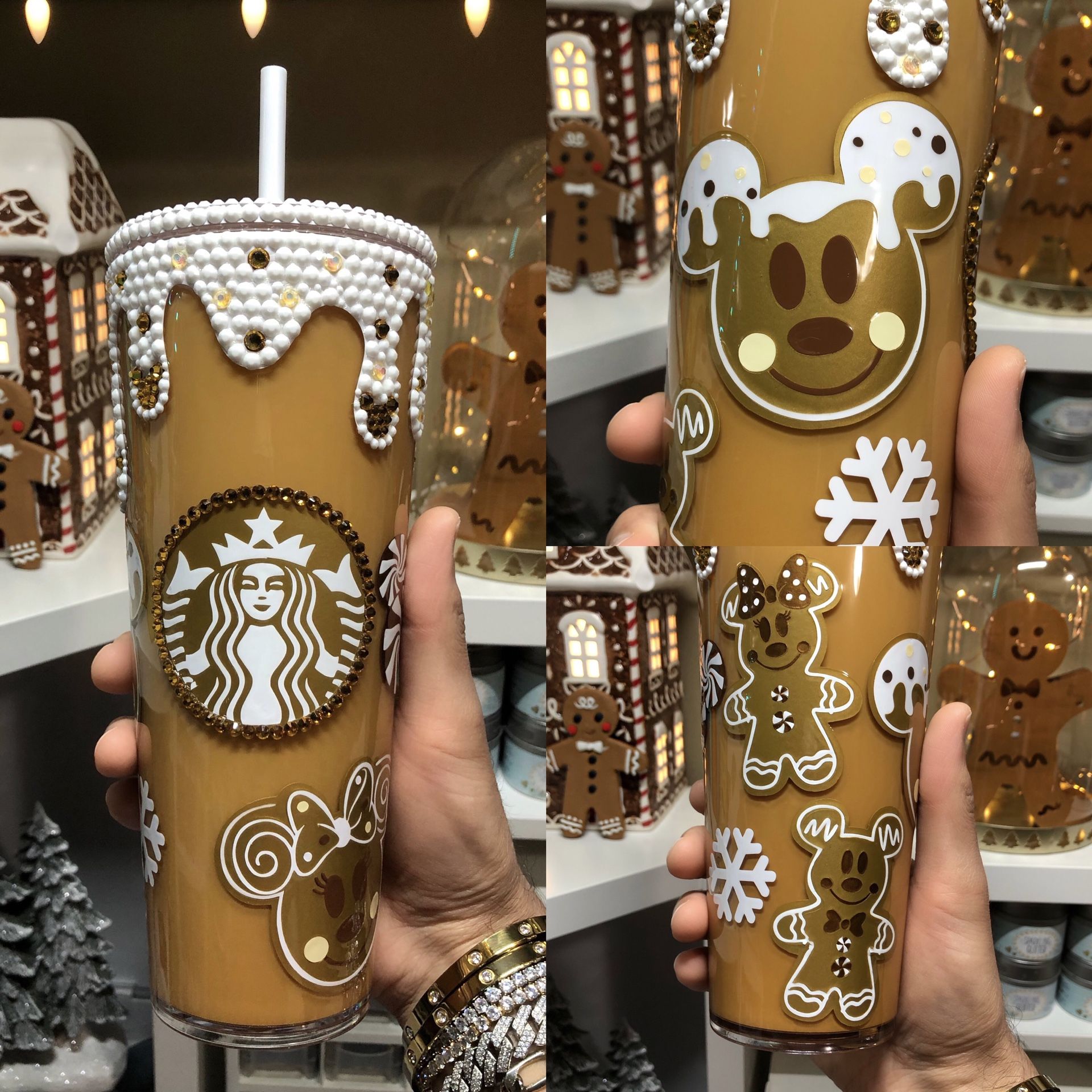 New Mickey and Minnie Christmas Caramel Cup