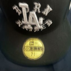 Black Dodgers BornxRaised Hat 7 3/4 - NEW