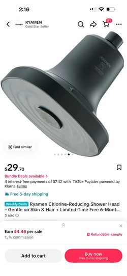 Ryamen Chlorine Reducing Showerhead