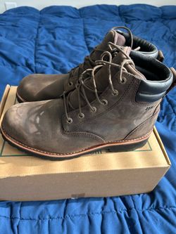LL Bean Men's Coffee Bean Bucksport Boots, Plain-Toe Size 9 W(EE) (Wide)
