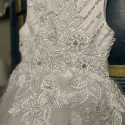 Girls White Formal Dress Size 4