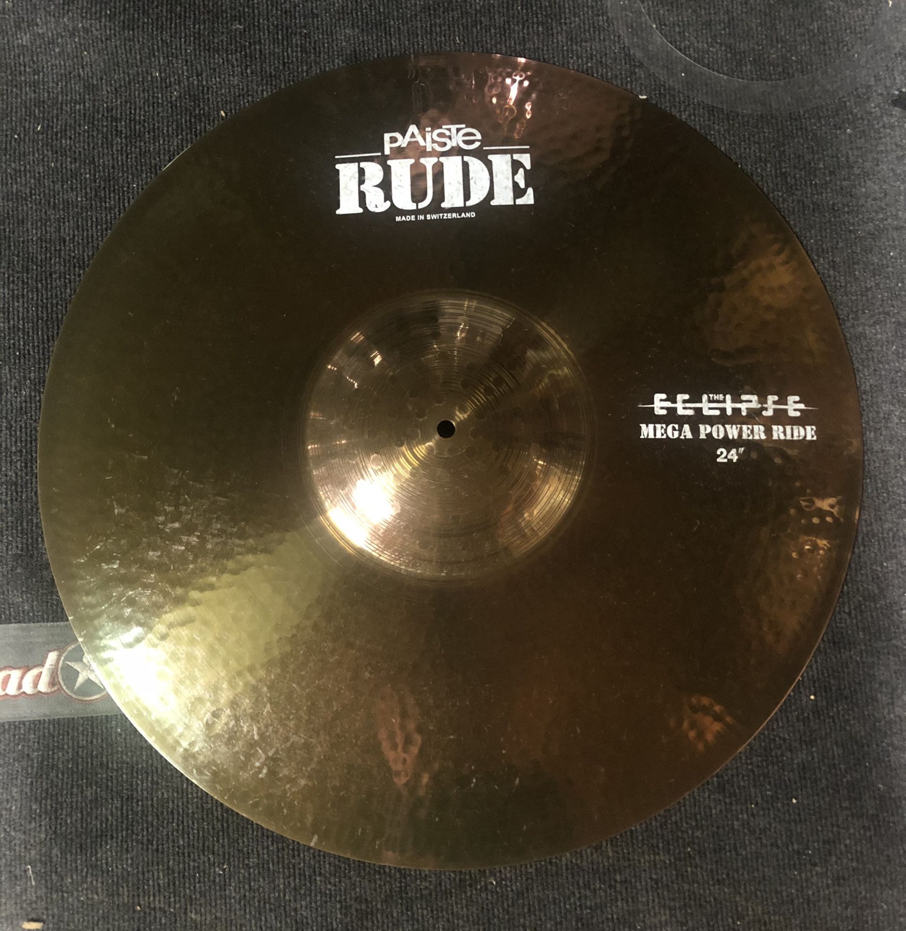 💰PAISTE RUDE 24” Mega Power Ride “The Eclipse” Drum Cymbal 💥