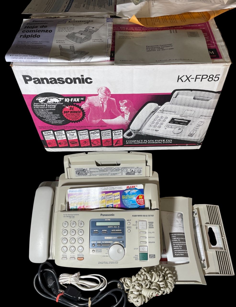 Panasonic Fax Machine KX-FP85 Clean