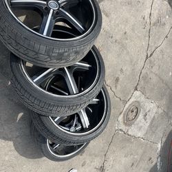 Tires and  rims had them on a Nissan Altima