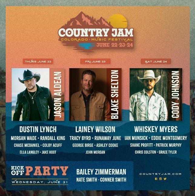 GA - 3 Day Pass ($199) to Country Jam 2023 - Grand Junction, Co