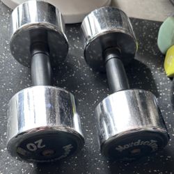 Set of (2) 20 lb Dumbbells 
