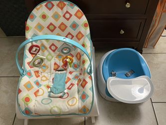 Fisher Price Rocker And Baby Bumboo With Tray