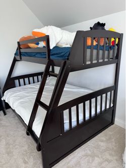 Kids Solid Wood Twin Bed- 2 level